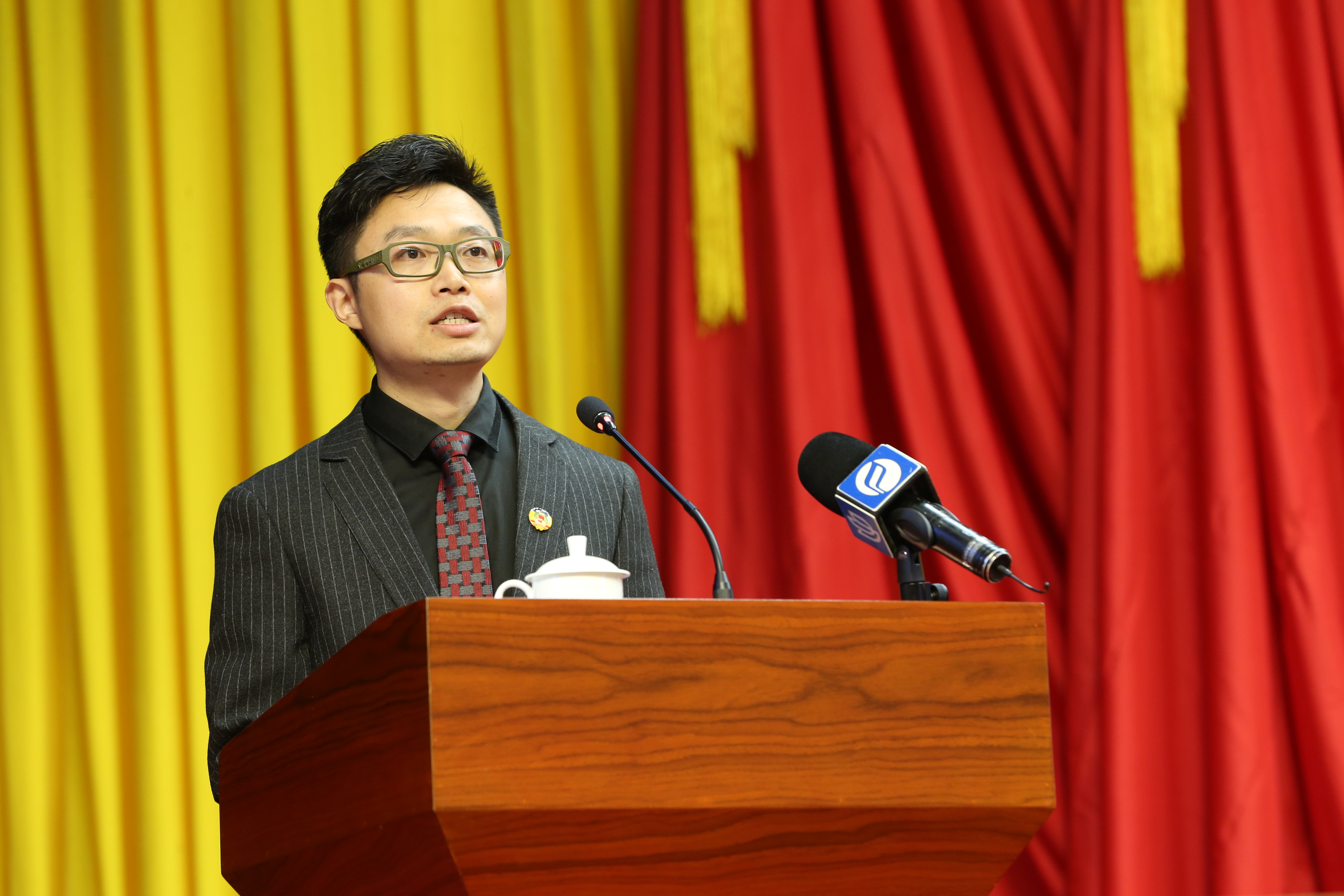 区政协五届四次会议举行大会发言